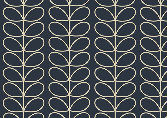 Orla Kiely Linear Stem, Navy Whale - Twist&Fit Roller Blind - Image 6